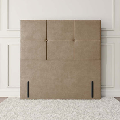 Lima Floor Standing Headboard - Mink Plush Velvet