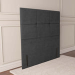 Lima Floor Standing Headboard - Steel Plush Velvet