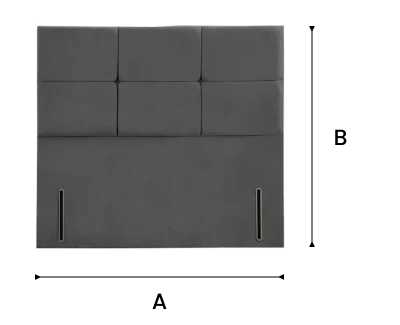 Lima Floor Standing Headboard - Silver Linoso dimensions