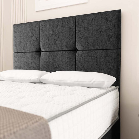 Lima Divan Bed - Black Chenille