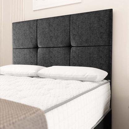 Lima Divan Bed - Black Chenille