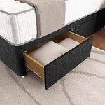 Lima Divan Bed - Black Chenille
