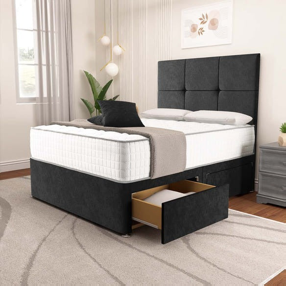 Lima Divan Bed - Black Naples