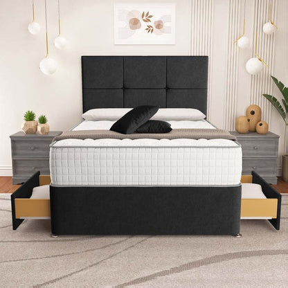 Lima Divan Bed - Black Naples