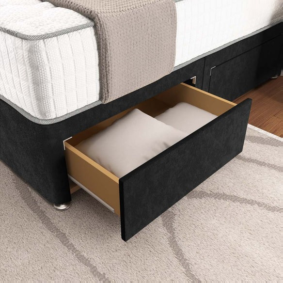 Lima Divan Bed - Black Naples