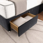 Lima Divan Bed - Black Plush Velvet