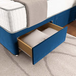 Lima Divan Bed - Blue Plush Velvet