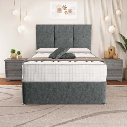Lima Divan Bed - Charcoal Chenille