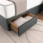 Lima Divan Bed - Charcoal Chenille
