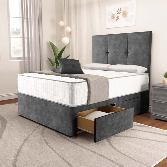 Lima Divan Bed - Charcoal Coniston