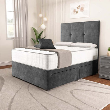 Lima Divan Bed - Charcoal Coniston