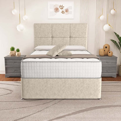 Lima Divan Bed - Cream Chenille