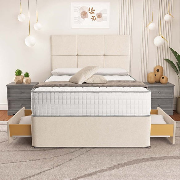 Lima Divan Bed - Cream Naples