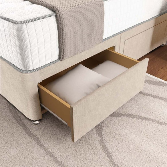 Lima Divan Bed - Cream Naples