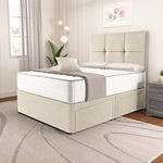 Lima Divan Bed - Cream Plush Velvet
