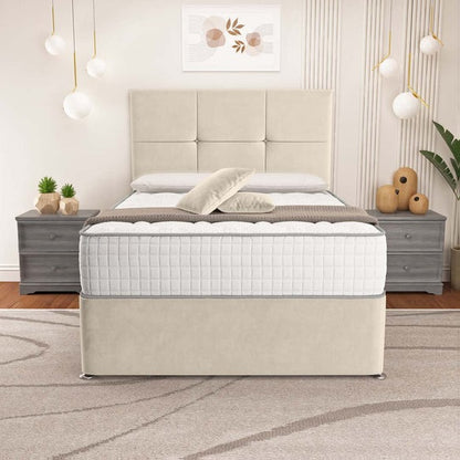 Lima Divan Bed - Cream Plush Velvet