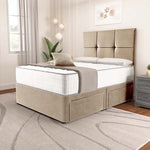 Lima Divan Bed - Mink Plush Velvet