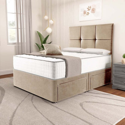 Lima Divan Bed - Mink Plush Velvet