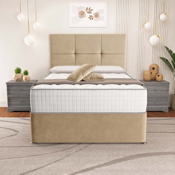 Lima Divan Bed - Mink Plush Velvet