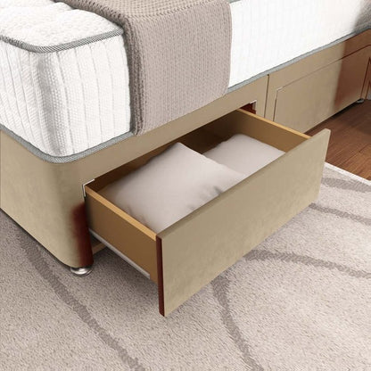 Lima Divan Bed - Mink Plush Velvet