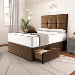 Lima Divan Bed - Mocca Plush Velvet