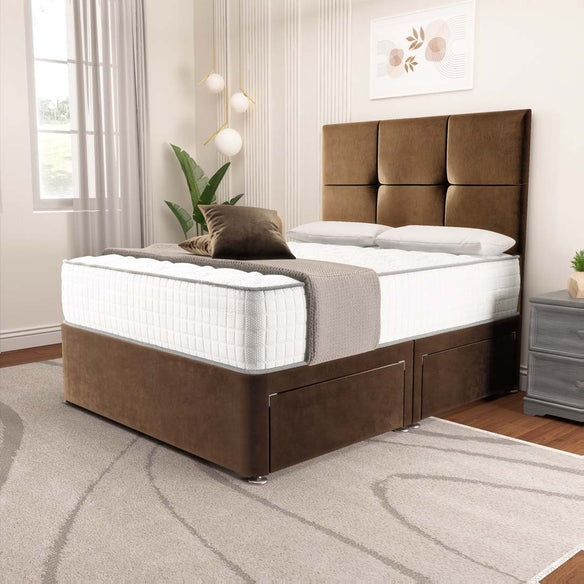 Lima Divan Bed - Mocca Plush Velvet