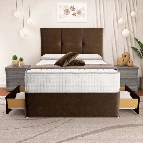 Lima Divan Bed - Mocca Plush Velvet