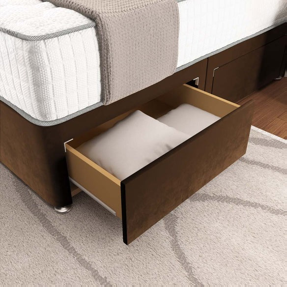 Lima Divan Bed - Mocca Plush Velvet