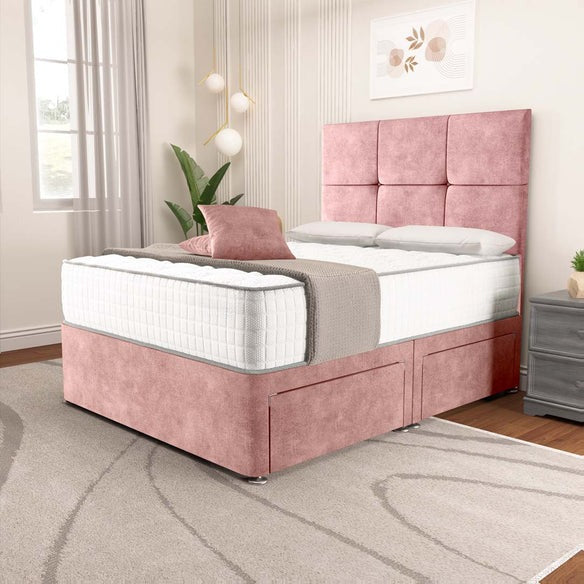 Lima Divan Bed - Pink Coniston