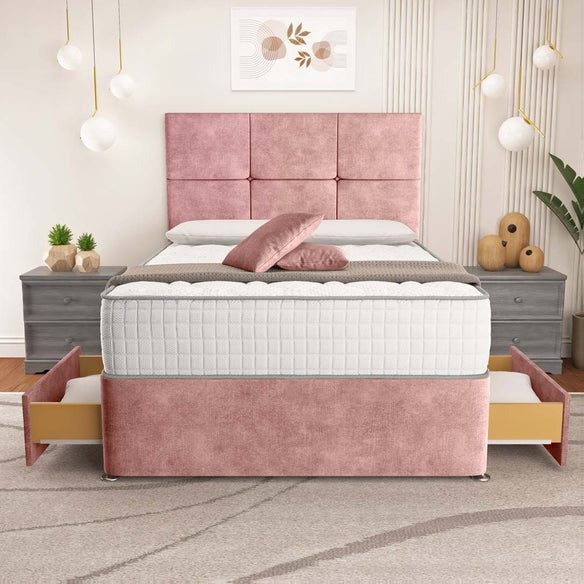 Lima Divan Bed - Pink Coniston