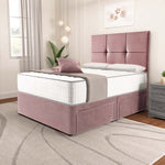 Lima Divan Bed - Pink Plush Velvet