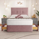 Lima Divan Bed - Pink Plush Velvet