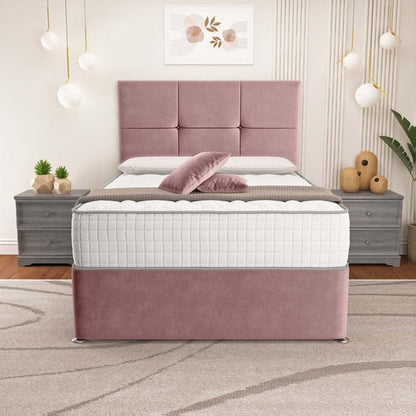 Lima Divan Bed - Pink Plush Velvet
