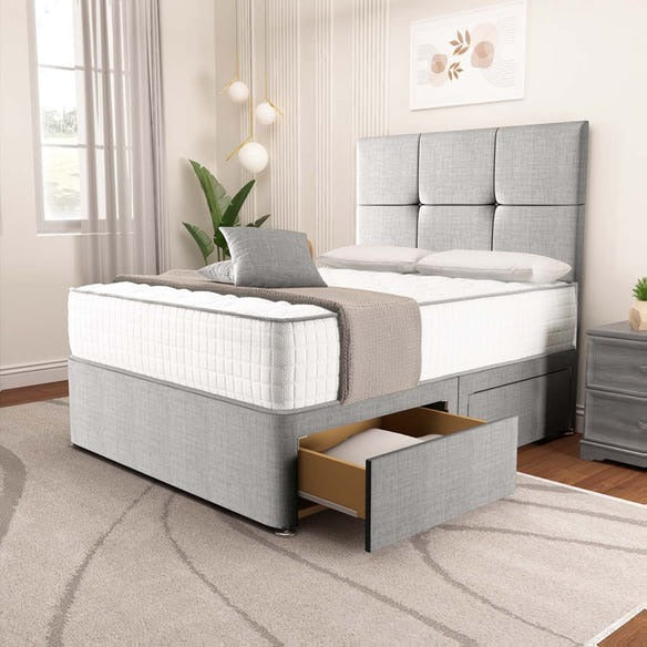 Lima Divan Bed - Silver Linoso