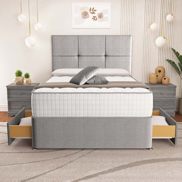 Lima Divan Bed - Silver Linoso