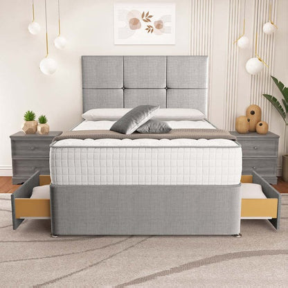 Lima Divan Bed - Silver Linoso