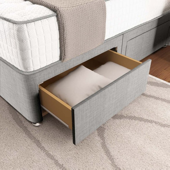 Lima Divan Bed - Silver Linoso