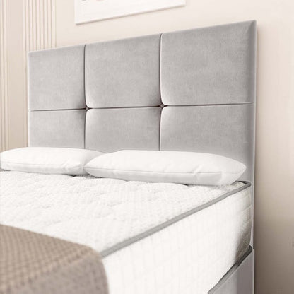 Lima Divan Bed - Silver Plush Velvet