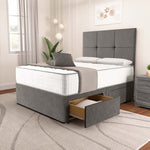 Lima Divan Bed - Slate Grey Naples