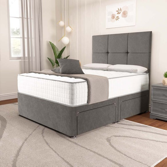 Lima Divan Bed - Slate Grey Naples