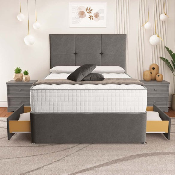 Lima Divan Bed - Slate Grey Naples