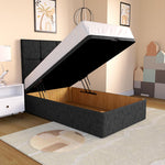 Lima Kids Ottoman Divan Bed - Black Chenille