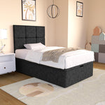 Lima Kids Ottoman Divan Bed - Black Chenille