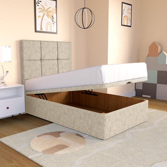 Lima Kids Ottoman Divan Bed - Cream Chenille