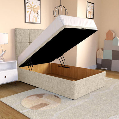 Lima Kids Ottoman Divan Bed - Cream Chenille
