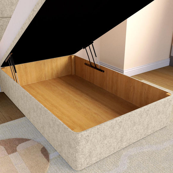 Lima Kids Ottoman Divan Bed - Cream Chenille