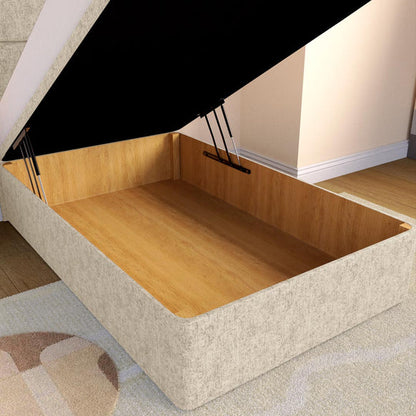 Lima Kids Ottoman Divan Bed - Cream Chenille