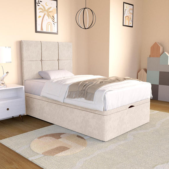 Lima Kids Ottoman Divan Bed - Cream Naples