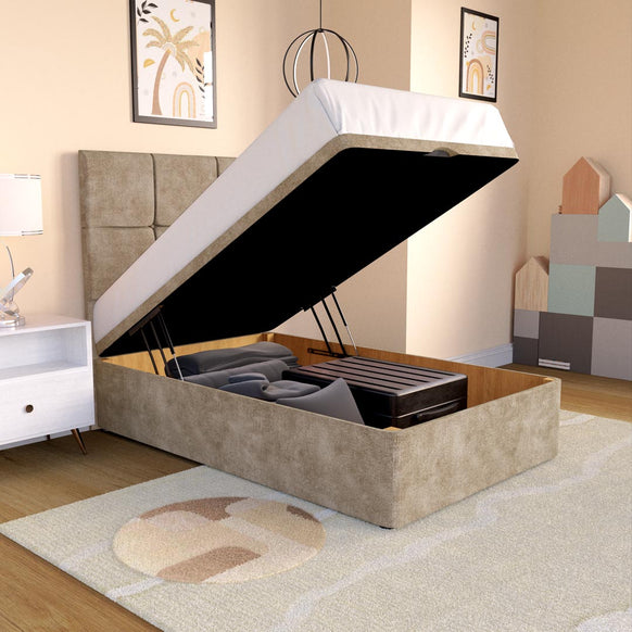 Lima Kids Ottoman Divan Bed - Mink Coniston