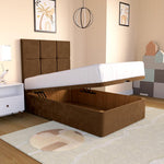 Lima Kids Ottoman Divan Bed - Mocca Plush Velvet